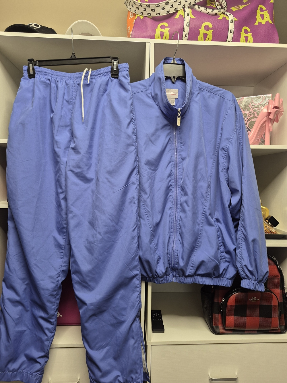 Bolle Light Periwinkle Women's Track Jacket & Pants Set Size Medium Petite